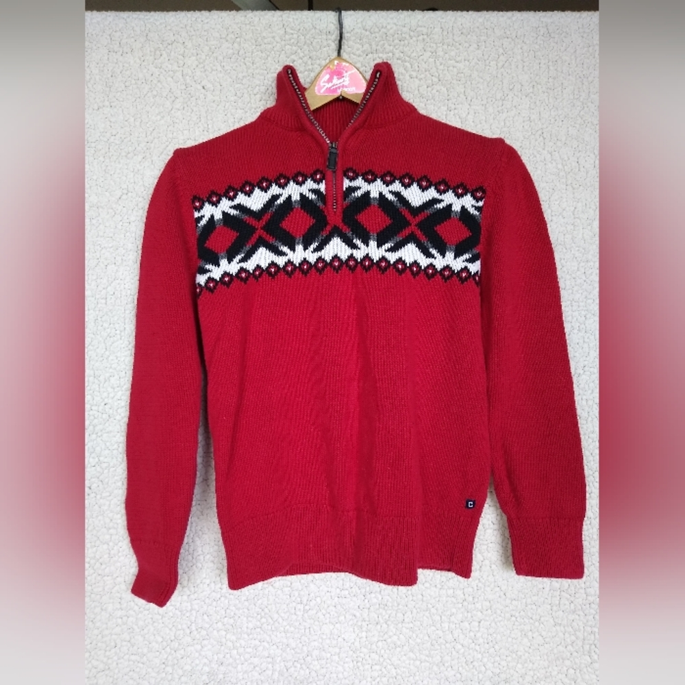 Boys Chaps Knitted Quarterzip